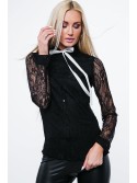 Cămașă neagră din dantelă MP25998 - Magazin online - Boutique